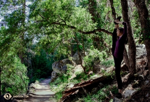 Lily Wang se fond dans la nature. (Photo de sa mère)