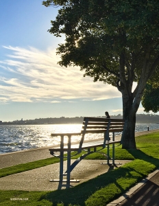 Avec une si jolie vue, ce banc est terriblement attrayant, mais nous avons encore beaucoup &agrave; faire... (Photo de Regina Dong)<br />