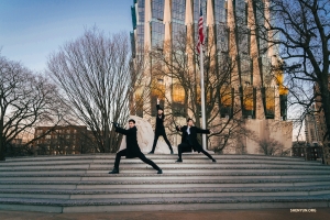 Nous avons déniché un endroit parfait pour une photo, lors d'une promenade à St. Louis juste avant la tombée de la nuit.