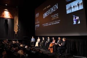 UNBROKEN cast members participate in a discussion panel after the documentary screening.